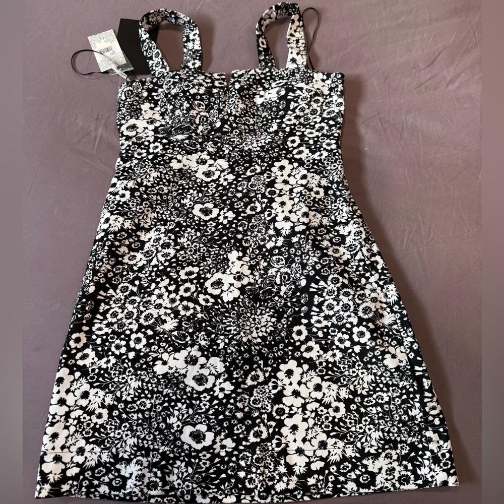 Tuckernuck Black and White Floral Mini Dress - Picture 2 of 5
